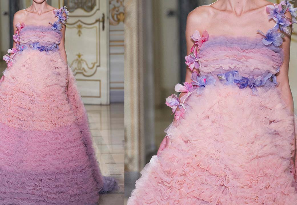 A tulle couture ballgown designed by Luisa Beccaria